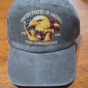 United States 250th Anniversary Eagle Baseball Cap - Gray